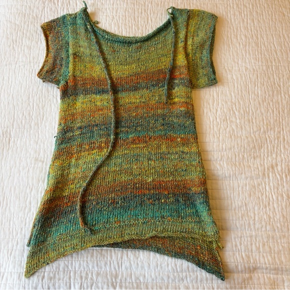 Hand Knit Wrap Tunic Top - Picture 3 of 8